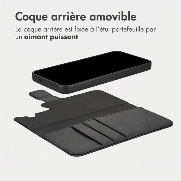 imoshion Étui portefeuille luxe 2-en-1 amovible Samsung Galaxy S26 - Noir