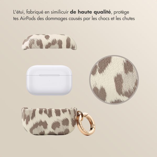 Selencia Coque Sabi Apple AirPods Pro 3 - imprimé léopard - Soft Ivory