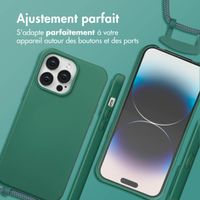 imoshion Coque arrière Color avec cordon amovible et MagSafe Apple iPhone 14 Pro Max - Vert foncé