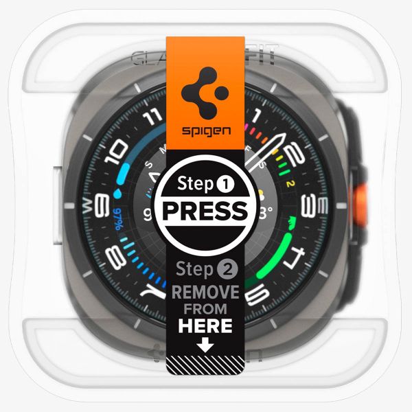 Spigen Protection d'écran EZ FIT Glas.tR avec applicateur Samsung Galaxy Watch Ultra (2024/2025) - Transparent