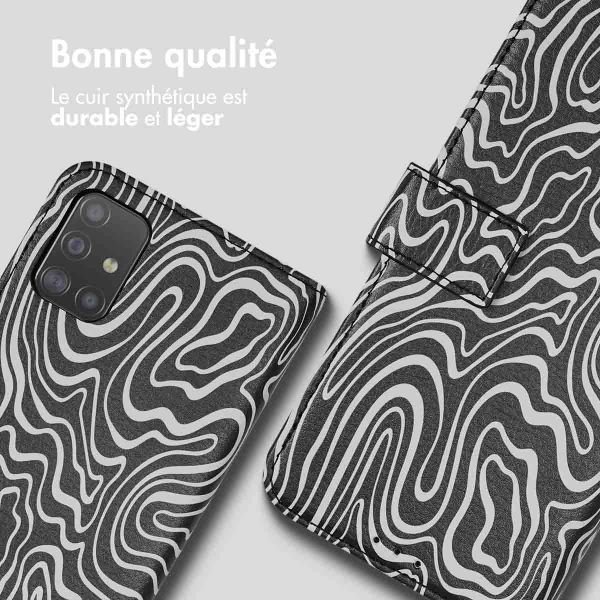 imoshion Étui de télephone portefeuille Design Samsung Galaxy A51 - Black And White