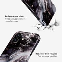 Selencia Coque arrière Vivid Tough avec MagSafe iPhone 16 - Chic Marble Black