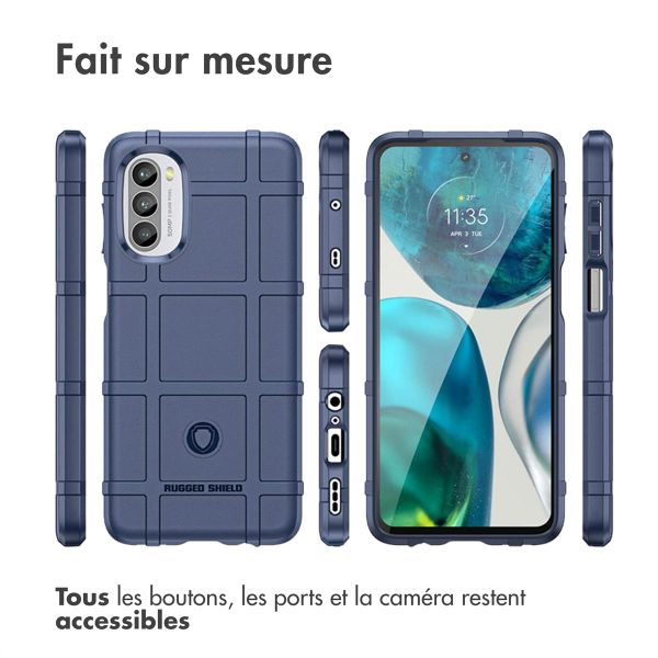 imoshion Coque Rugged Shield Motorola Moto G52 / G82 - Bleu foncé