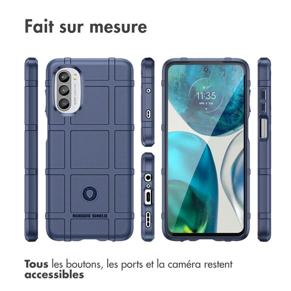 imoshion Coque Arrière Rugged Shield Motorola Moto G52 / G82 - Bleu foncé