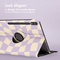 imoshion Coque Design rotatif à 360° Samsung Galaxy Tab S10 Ultra / Tab S9 Ultra - Dancing Cubes