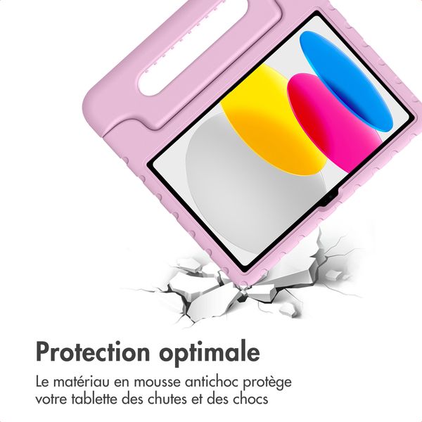 imoshion Coque kidsproof avec poignée Apple iPad 11 (2025) 11 pouces A16 / iPad 10 (2022) 10.9 pouces - Rose clair