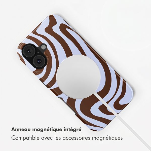 Selencia Coque arrière Vivid avec MagSafe Apple iPhone 17 - Dream Swirl Chocolate