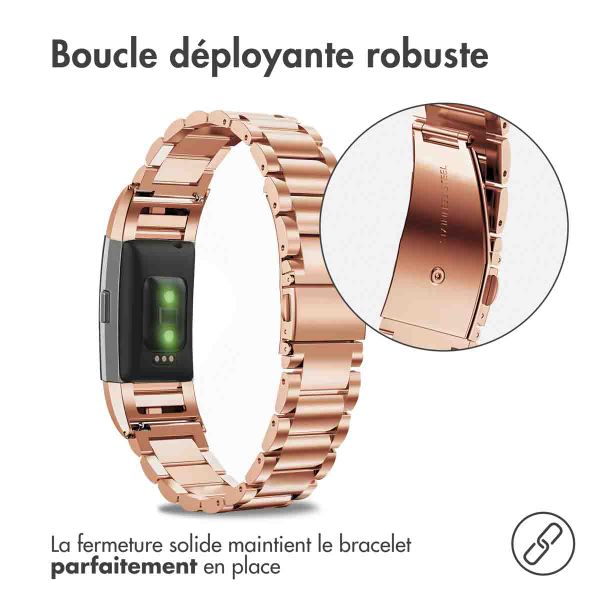 imoshion Bracelet en acier Fitbit Charge 2 - Rose Dorée