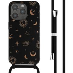 imoshion Coque design en silicone avec cordon Apple iPhone 15 Pro - Sky Black