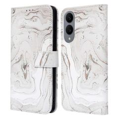 imoshion Étui de télephone portefeuille Design Samsung Galaxy S25 Edge - Sandy Marble