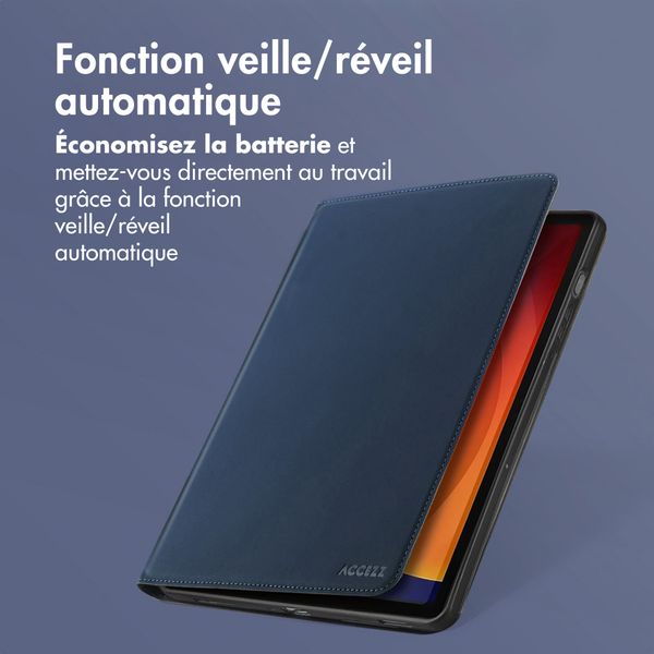 Accezz Coque tablette Classic Samsung Galaxy Tab S9 11.0 pouces / Tab S10 FE / S9 FE 10.9 pouces - Bleu foncé