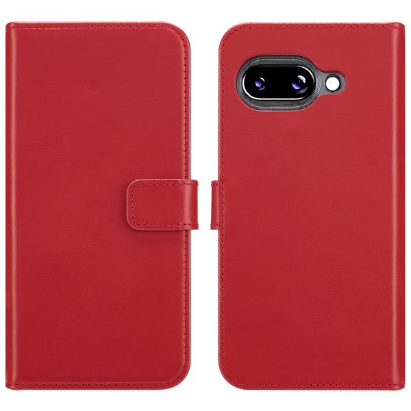 Selencia Étui de téléphone portefeuille en cuir véritable Google Pixel 9A - Rouge