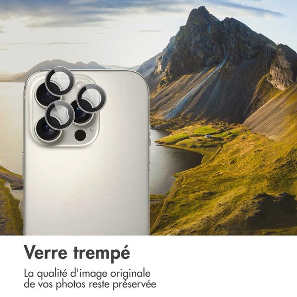 imoshion Lot de 2 protections d'objectif de caméra Apple iPhone 16 Pro / 16 Pro Max - Natural / Titanium