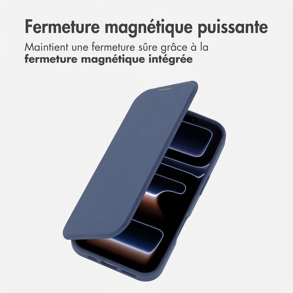 imoshion Bookcase transparente avec MagSafe Apple iPhone 17 Pro - Bleu
