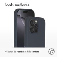 Accezz Coque Liquid Silicone avec MagSafe Apple iPhone 16 Pro - Bleu foncé