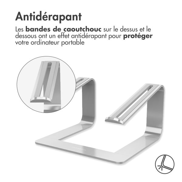 imoshion ﻿Socle pour ordinateur portable en aluminium - Socle pour ordinateur portable - Bureau - Universel - Argent