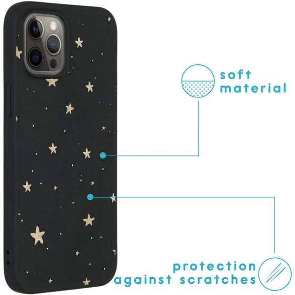 imoshion Coque Design iPhone 12 Pro Max - Etoiles / Noir