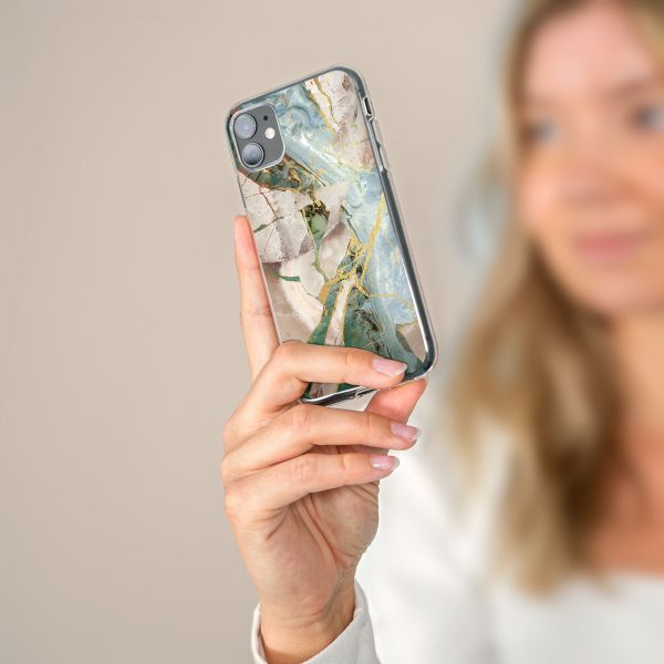 imoshion Coque Design iPhone 13 - Marble - Beige