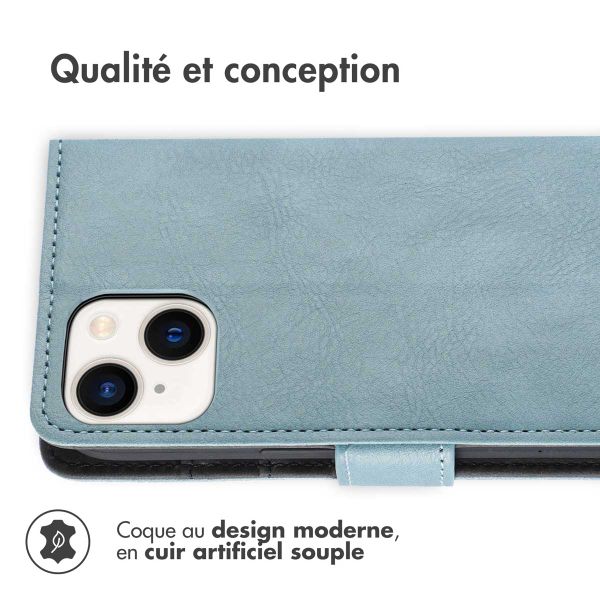 imoshion Étui de télephone portefeuille Apple iPhone 14 Plus - Bleu clair