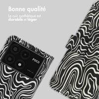 imoshion Étui de télephone portefeuille Design Xiaomi Poco X6 Pro - Black And White