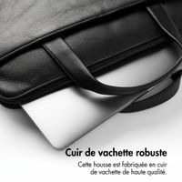 Accezz Leather Sac ordinateur 16 pouces - Noir