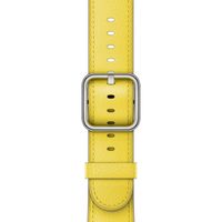 Apple Bracelet Leather Band Classic Buckle Apple Watch Series 1 t/m 9 / SE (38/40/41 mm) | Series 10 / 11 (42 mm) - Spring Yellow