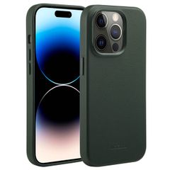 Accezz Coque arrière en cuir avec MagSafe Apple iPhone 14 Pro - Cedar Green
