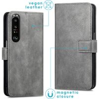 imoshion Étui de télephone portefeuille Sony Xperia 1 III - Gris