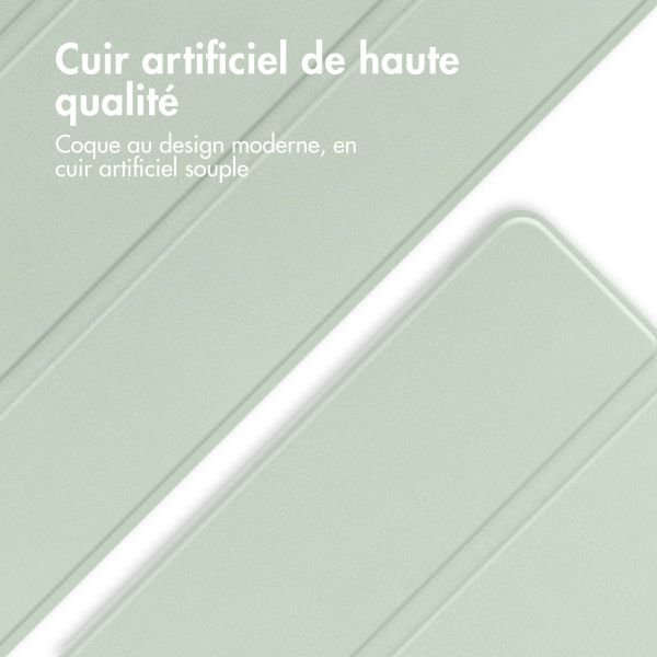 imoshion Coque tablette Trifold iPad 9 (2021) 10.2 pouces / iPad 8 (2020) 10.2 pouces / iPad 7 (2019) 10.2 pouces - Vert clair