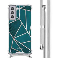 imoshion Coque Design avec cordon Samsung Galaxy S21 - Petrol Green Graphic