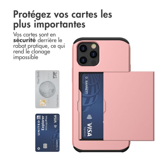 imoshion Coque arrière avec porte-cartes Apple iPhone 12 (Pro) - Rose Doré