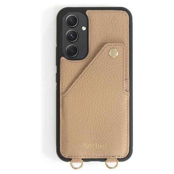 Dutchies Coque avec porte-cartes Samsung Galaxy A35 - Cordon de téléphone non inclus - Beige