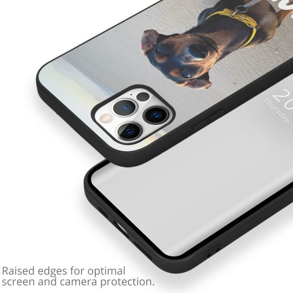 Concevez votre propre coque en gel Apple iPhone 12 (Pro) - Noir