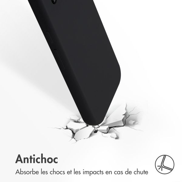 Accezz Coque Liquid Silicone Google Pixel 9A - Noir