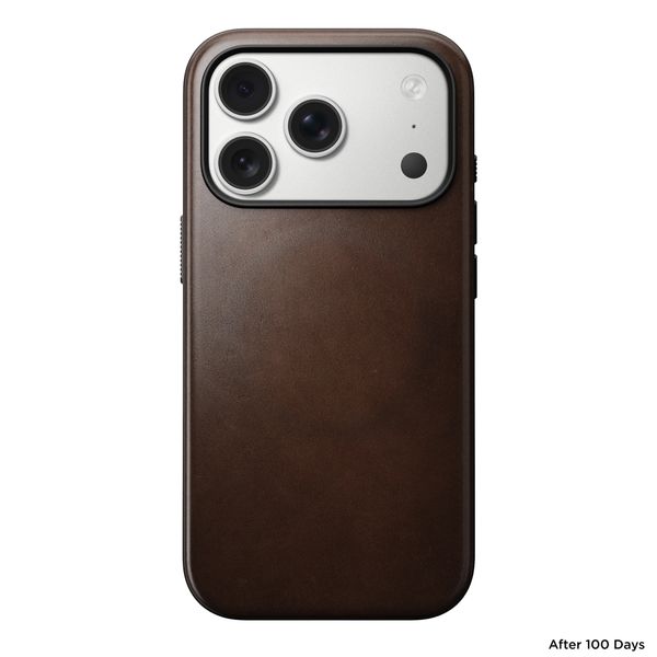 Nomad Coque Modern Horween Leather Apple iPhone 17 Pro - Rustic Brown