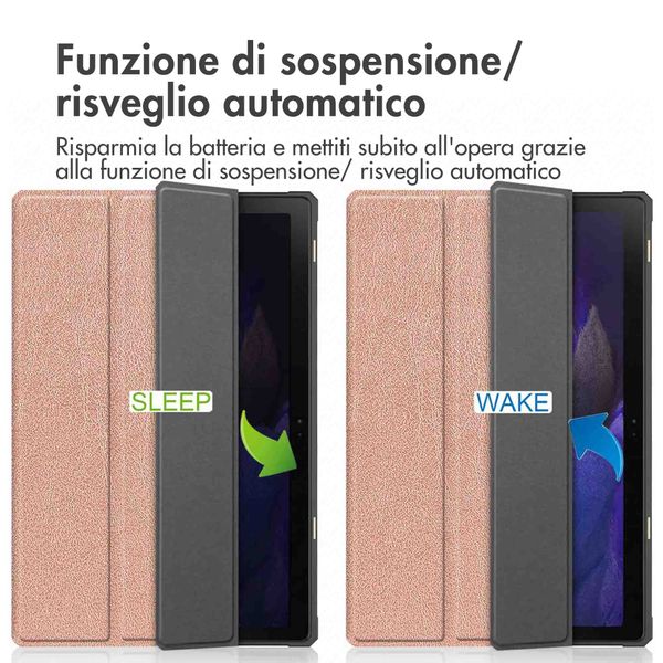 imoshion Coque tablette Trifold Samsung Galaxy Tab A8 - Rose Doré