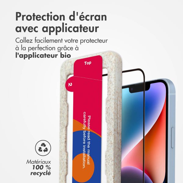 Accezz Protection d'écran en verre trempé avec applicateur iPhone 13 / 13 Pro / 14 / 16e