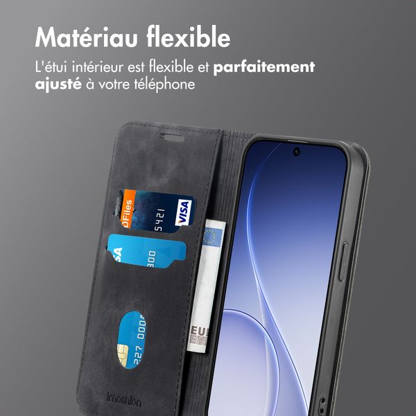 imoshion Étui de téléphone portefeuille Slim Oppo Reno 15F - Noir