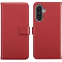Selencia Étui portefeuille en cuir véritable Samsung Galaxy A17 - Rouge
