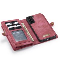 CaseMe Etui de téléphone de luxe en cuir deux en un Samsung Galaxy S22 - Rouge