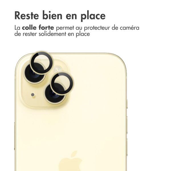imoshion Lot de 2 protections d'objectif de caméra Apple iPhone 15 / 15 Plus - Yellow
