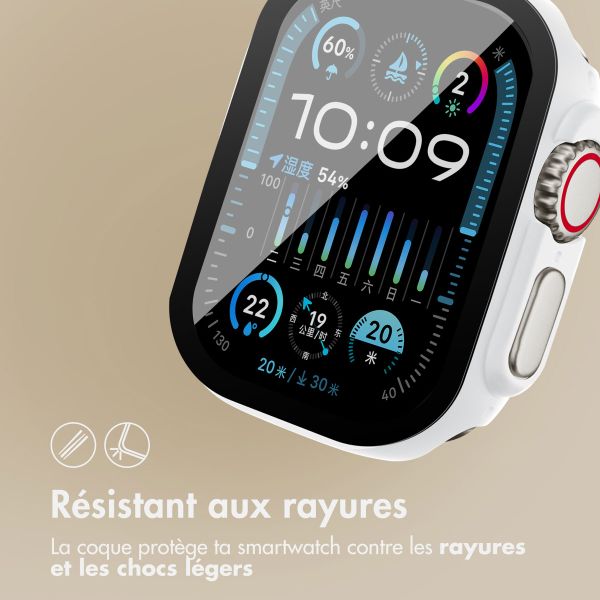 imoshion Coque rigide à couverture complète Apple Watch Ultra / Ultra 2 / Ultra 3 - 49 mm - Blanc