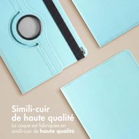 imoshion Coque tablette rotatif à 360° Apple iPad 9 (2021) 10.2 pouces / iPad 8 (2020) 10.2 pouces / iPad 7 (2019) 10.2 pouces - Bleu clair