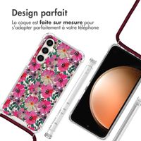 imoshion Coque Design avec cordon Samsung Galaxy S23 FE - Flower Water