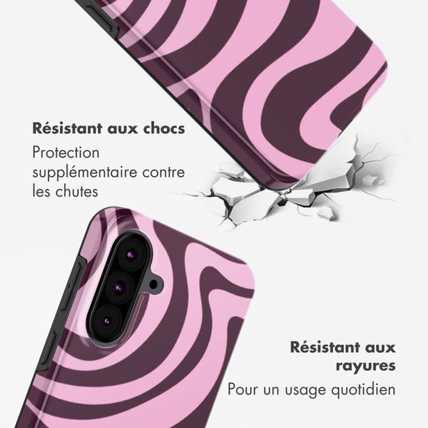 Selencia Coque arrière Vivid Samsung Galaxy A37 (5G) - Wavy Swirl Pink Plum