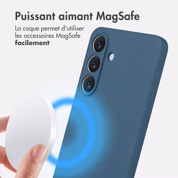 imoshion Coque Couleur avec MagSafe Samsung Galaxy S25 FE - Bleu foncé