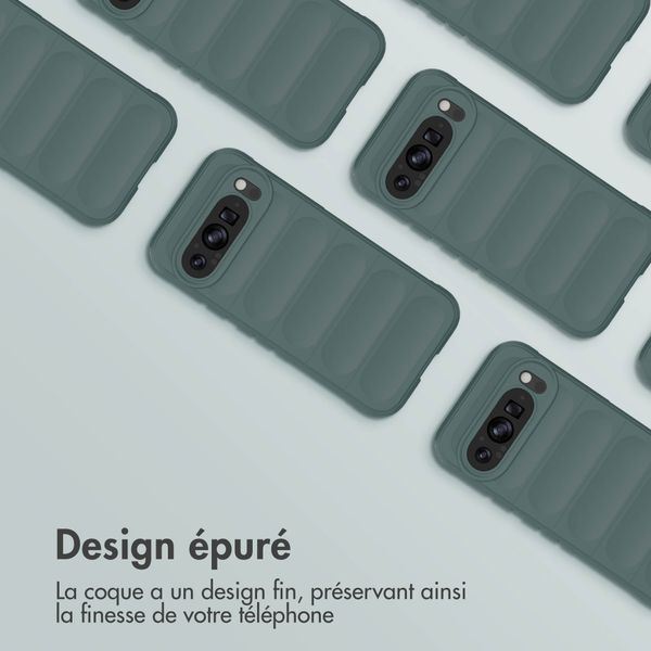 imoshion Coque arrière EasyGrip Google Pixel 9 / 9 Pro - Vert foncé