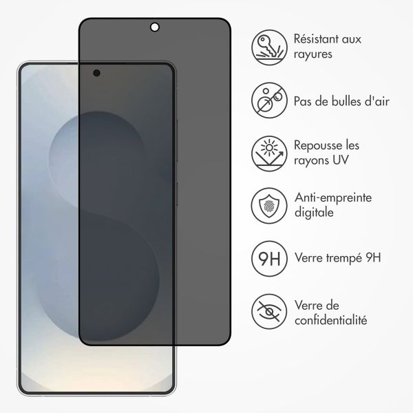 Accezz Protection d'écran en verre trempé Privacy Samsung Galaxy S25 Edge