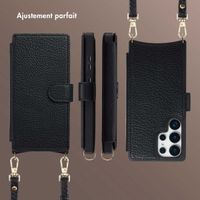 Selencia Étui Riva avec MagSafe et cordon de téléphone Samsung Galaxy S25 Ultra - Noir