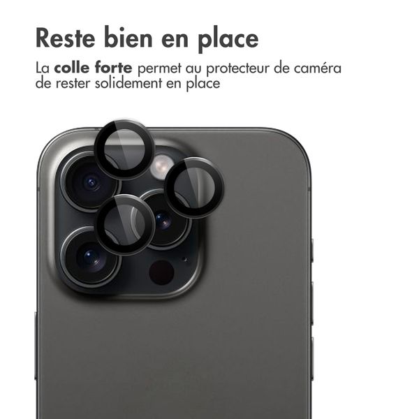 imoshion Lot de 2 protections d'objectif de caméra Apple iPhone 15 Pro / 15 Pro Max - Black Titanium